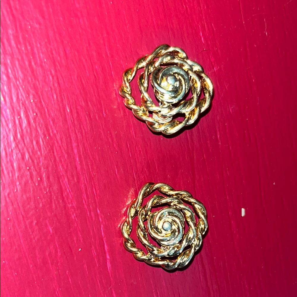 Elegant Gold and Silver Swirl Earrings